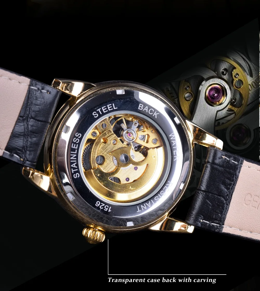 Forsining Leather Roman Design Watch