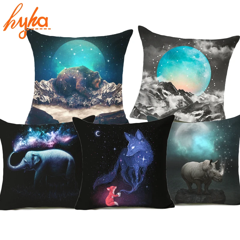 Hyha Galaxy Cushion Cover Fox Celestial Chase The Darkness Away Guardian Moon Pillow Cover Hidden in Your soul Wolf Galaxy
Hyha Galaxy Cushion Cover Fox Celestial Chase The Darkness Away Guardian Moon Pillow Cover Hidden in Your soul Wolf Galaxy