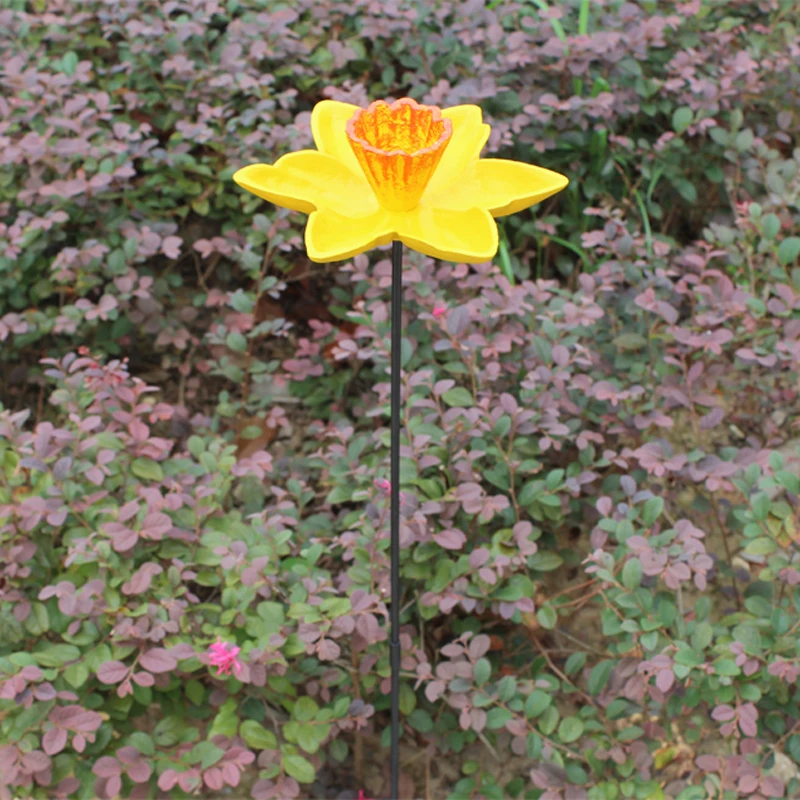 Vintage Hand Painted Yellow Daffodi Flower Design Cast Iron Bird Feeder Plate with Plug
Vintage Hand Painted Yellow Daffodi Flower Design Cast Iron Bird Feeder Plate with Plug