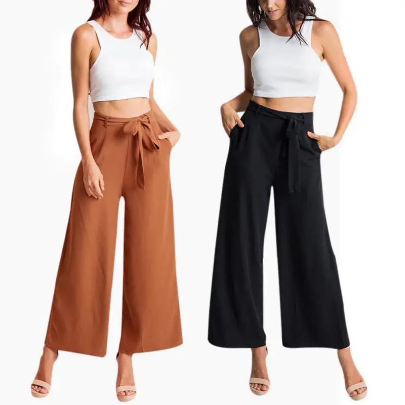 2019 Summer Fashion Women Office Lady Wide Leg Pants Solid High Waist Loose Long Trousers
2019 Summer Fashion Women Office Lady Wide Leg Pants Solid High Waist Loose Long Trousers