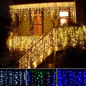 LED Curtain Icicle Fairy String Lights 4m 100leds ice bar Lamps Christmas 110V/220V New year Garden Xmas Wedding Party Decor
LED Curtain Icicle Fairy String Lights 4m 100leds ice bar Lamps Christmas 110V/220V New year Garden Xmas Wedding Party Decor