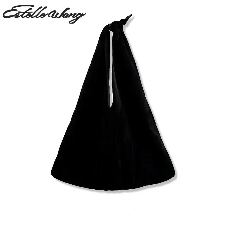 Estelle Wang Faux Suede Shoulder Bags Women Retro Brown Black Hand-held Knotted Large Capital Handbags
Estelle Wang Faux Suede Shoulder Bags Women Retro Brown Black Hand-held Knotted Large Capital Handbags