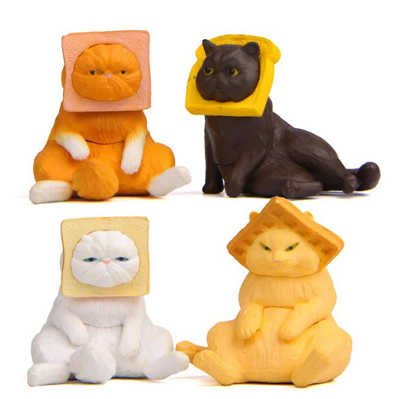 4 Pcs/lot Adorable Toast cat Mini PVC Figure Toy Meow Cute Cat Mascot Decorations Styles Collectible Model Dolls
4 Pcs/lot Adorable Toast cat Mini PVC Figure Toy Meow Cute Cat Mascot Decorations Styles Collectible Model Dolls