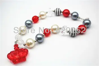 10pcs lot Red Crown Bubblegum Beaded Girl Bubblegum Chunky Necklace Tickle Me Couture CB189
10pcs lot Red Crown Bubblegum Beaded Girl Bubblegum Chunky Necklace Tickle Me Couture CB189