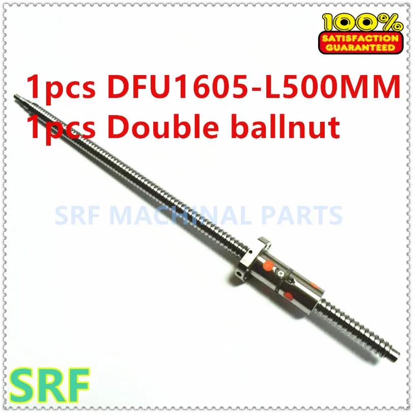 Zero Backlash 1pcs 16mm DFU1605 Rolled ball screw L=500mm with 1605 Double Ball nut for CNC Part
Zero Backlash 1pcs 16mm DFU1605 Rolled ball screw L=500mm with 1605 Double Ball nut for CNC Part