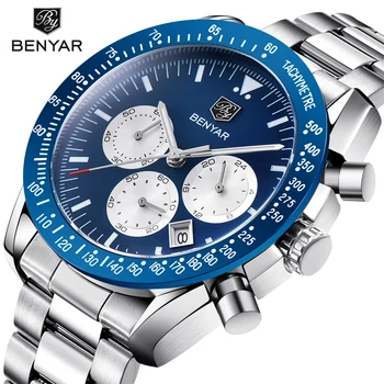 Benyar Men Watch Top Brand Luxury full Steel Business Sport Chronograph Quartz Wrist Watch Men Clock Male relogio masculino saat
Benyar Men Watch Top Brand Luxury full Steel Business Sport Chronograph Quartz Wrist Watch Men Clock Male relogio masculino saat