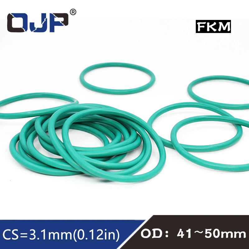 5PC/lot Rubber Ring Green FKM O ring Seal CS 3.1mm OD41/42/43/44/45/46/47/48/50mm Rubber ORing Seal Oil Ring Gasket Washer
5PC/lot Rubber Ring Green FKM O ring Seal CS 3.1mm OD41/42/43/44/45/46/47/48/50mm Rubber ORing Seal Oil Ring Gasket Washer
