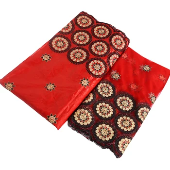 beautiful cheap diy fabric red high quality embroidery African guinea brocade nigerian gele headtie 5+2yards/lot bazin getzner
beautiful cheap diy fabric red high quality embroidery African guinea brocade nigerian gele headtie 5+2yards/lot bazin getzner