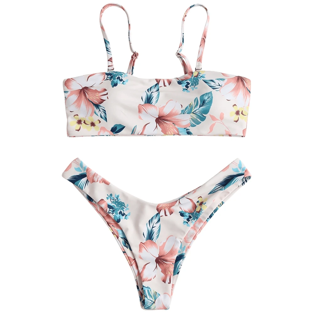 Sexy Swimsuit Strap Cami Flower Print Bralette Bandeau Bikini Set Bathing Suits Swimwear Beach Suits for Women
Sexy Swimsuit Strap Cami Flower Print Bralette Bandeau Bikini Set Bathing Suits Swimwear Beach Suits for Women