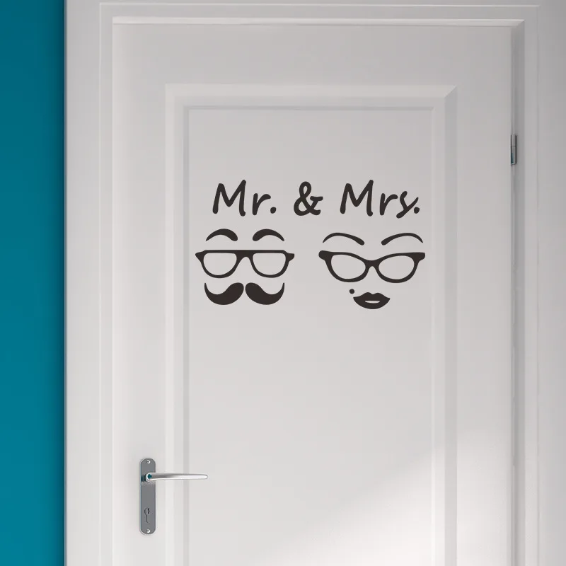 MR&MRS Retro glasses wall sticker Toilet sign background home decoration wallpaper Removable door stickers Mural Decals
MR&MRS Retro glasses wall sticker Toilet sign background home decoration wallpaper Removable door stickers Mural Decals
