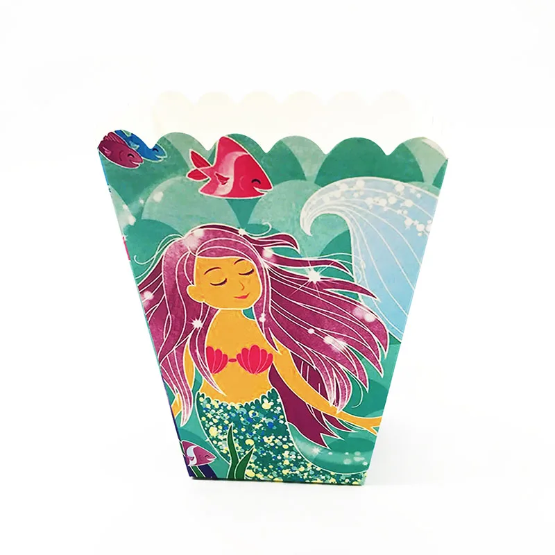 6pcs/pack Mermaid popcorn boxes cartoon Mermaid theme popcorn boxes Mermaid birthday party decorations
6pcs/pack Mermaid popcorn boxes cartoon Mermaid theme popcorn boxes Mermaid birthday party decorations