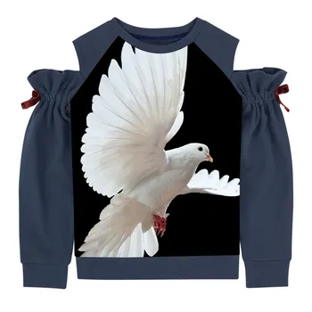 Girls clothes fashion T-shirts print Big white bird spring kids long-sleeved T-shirts, Children clothing 
Girls clothes fashion T-shirts print Big white bird spring kids long-sleeved T-shirts, Children clothing
