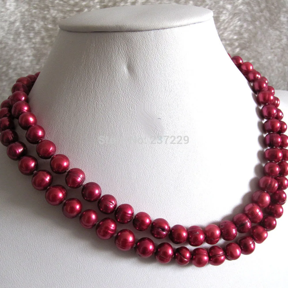 HOT## Wholesale price > ^^^^32" 7-9mm Dark Red Freshwater Pearl Necklace Strands Jewelry | Украшения и аксессуары