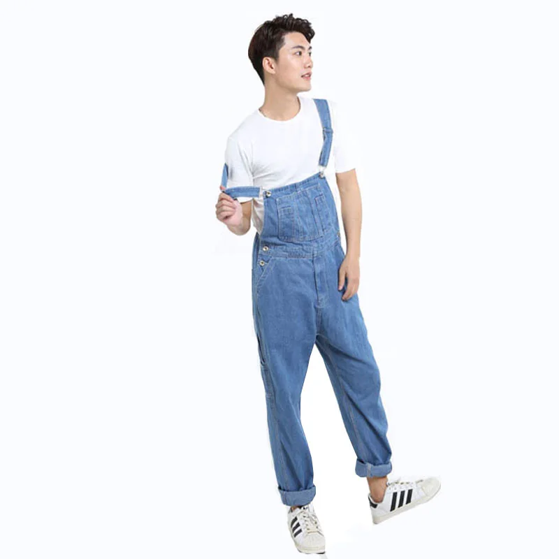 Tide brand Men's Bib pants Retro Suspenders Wind Siamese Tooling Large size Denim Bib pants ladies overalls Size 26-40 42 44 46
Tide brand Men's Bib pants Retro Suspenders Wind Siamese Tooling Large size Denim Bib pants ladies overalls Size 26-40 42 44 46