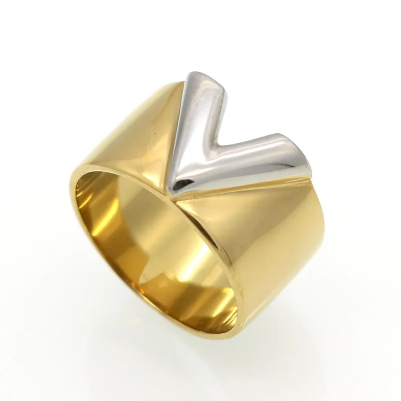2019 Best Fashion Luxury Famous Brand Jewelry Men / Women Ring Gold Double Color V Ring Titanium Steel High Polished Love Rings
2019 Best Fashion Luxury Famous Brand Jewelry Men / Women Ring Gold Double Color V Ring Titanium Steel High Polished Love Rings