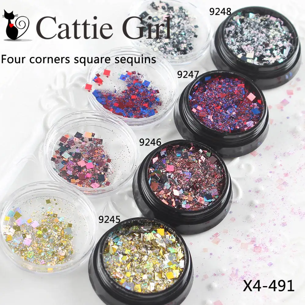 1box 1+2+3mm Four Corners Square Sequins+Mix Glitter Nail Glitter Makeup Glitter Nail Art Powder Dust Nail Decorations
1box 1+2+3mm Four Corners Square Sequins+Mix Glitter Nail Glitter Makeup Glitter Nail Art Powder Dust Nail Decorations
