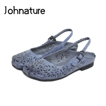 Johnature 2020 New Summer Genuine Leather Round Toe Buckle Strap Sandals Retro Casual Flat With Hollow Shallow Women Shoes
Johnature 2020 New Summer Genuine Leather Round Toe Buckle Strap Sandals Retro Casual Flat With Hollow Shallow Women Shoes