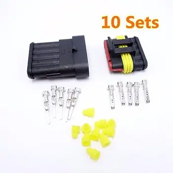 10 Sets 5 Pins Ways Waterproof Male Female Automotive Connector Plug 1.5 Series
10 Sets 5 Pins Ways Waterproof Male Female Automotive Connector Plug 1.5 Series