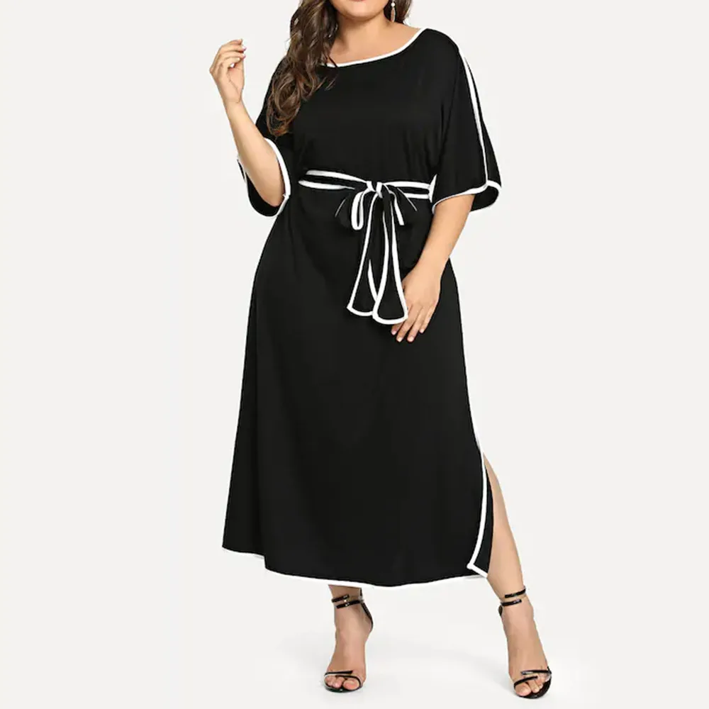 Womens autumn dress elegant Large Size Short Sleeve Patchwork Mid Calf Length Dress plus size Party Dress vestidos mujer 2019
Womens autumn dress elegant Large Size Short Sleeve Patchwork Mid Calf Length Dress plus size Party Dress vestidos mujer 2019