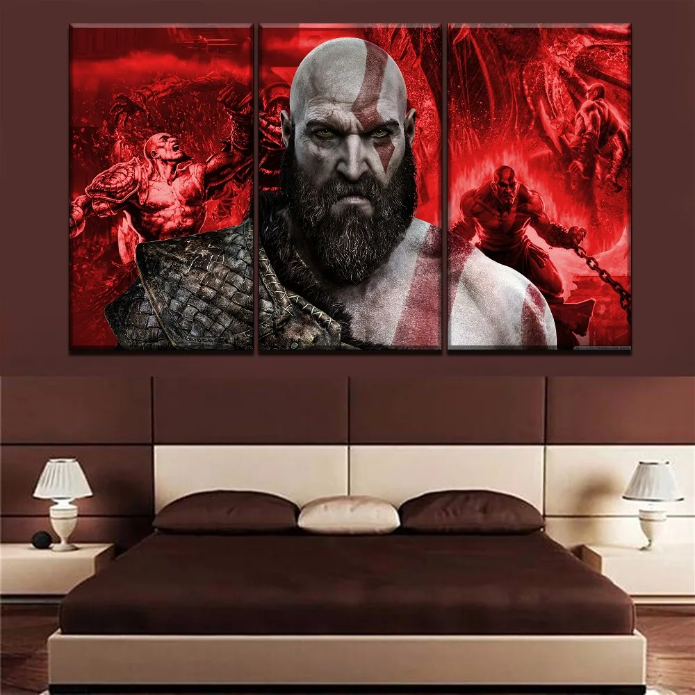 Canvas Art Poster Home Decorative Modular Combinatorial 3 Piece Kratos Painting Game God of War Picture Modern HD Printing Type
Canvas Art Poster Home Decorative Modular Combinatorial 3 Piece Kratos Painting Game God of War Picture Modern HD Printing Type