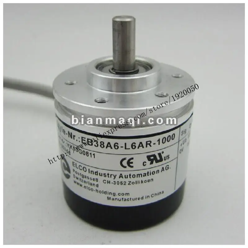 Supply of EB38A6-L6AR-1000 Elco ELCO 1000 line rotary optical encoder shaft diameter 6mm
Supply of EB38A6-L6AR-1000 Elco ELCO 1000 line rotary optical encoder shaft diameter 6mm