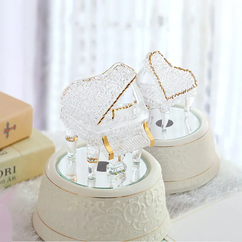 Piano New Colorful Light Glass Ceramics Romantic Classical Crystal Carousel Music Box
Piano New Colorful Light Glass Ceramics Romantic Classical Crystal Carousel Music Box
