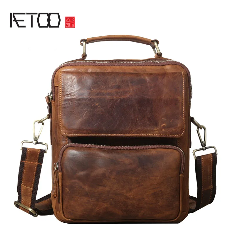 BJYL Crazy horse leather retro first layer of oil wax leather shoulder slung portable vertical trend casual men's wild leather
BJYL Crazy horse leather retro first layer of oil wax leather shoulder slung portable vertical trend casual men's wild leather