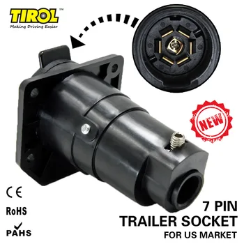 TIROL 7 Way Trailer Plastic Socket 7 Way RV Blade Connector Trailer Adapter 12V Tow bar Towing - Vehicle End Free Shipping
TIROL 7 Way Trailer Plastic Socket 7 Way RV Blade Connector Trailer Adapter 12V Tow bar Towing - Vehicle End Free Shipping