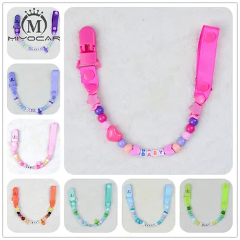 MIYOCAR personalized beautiful beads dummy clip holder can make any name pacifier clips chain /Teethers clip for baby
MIYOCAR personalized beautiful beads dummy clip holder can make any name pacifier clips chain /Teethers clip for baby