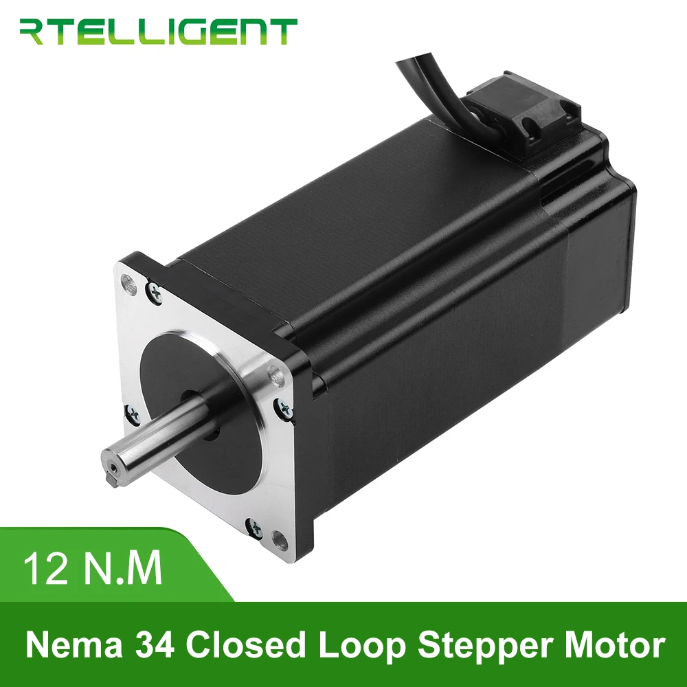 

Factory Outlet Nema 34 86AM120E 12N.M 6.0A 2-Phase Hybird CNC Closed Loop Stepper Motor Easy Servo Motor Step-servo with Encoder