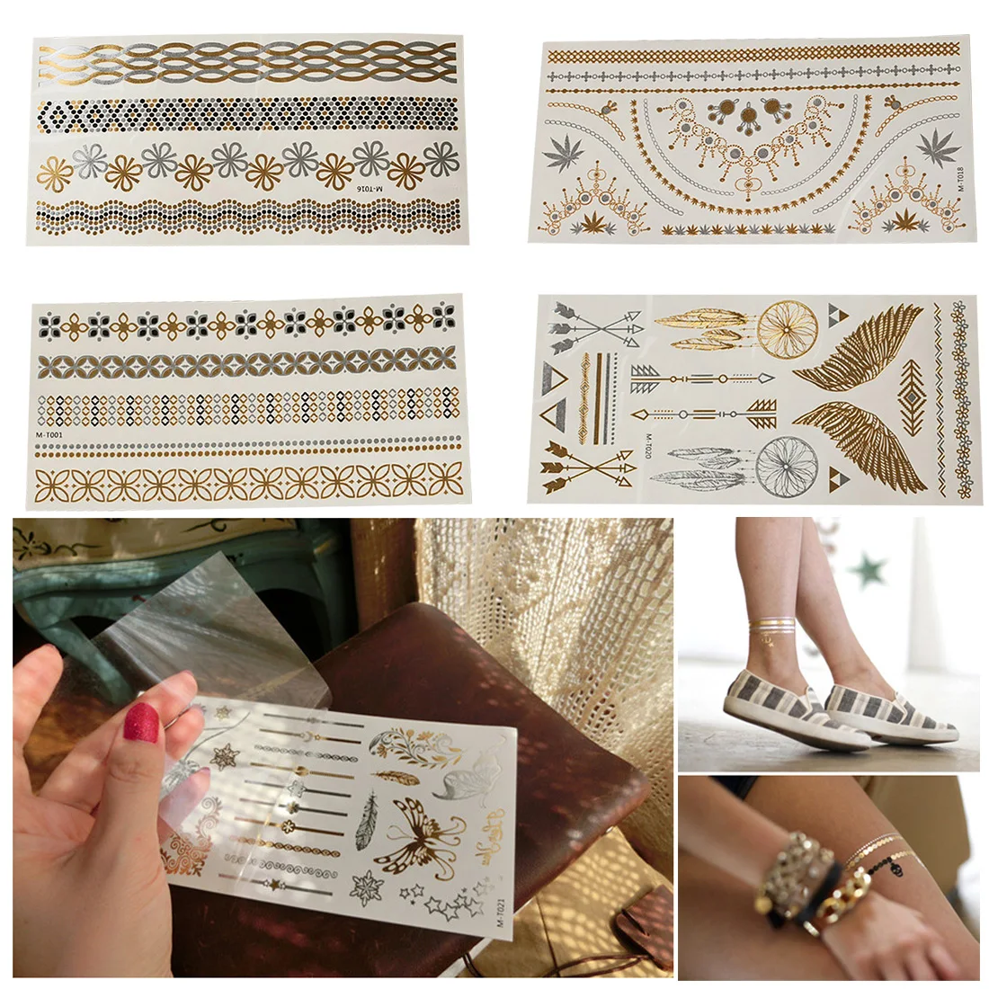 Metal Retro Hot Stamping Silver Tattoo Sticker Glitter Tattoo Fake Tatoo Temporary Tatto for Men Girl Party Body Home Decoration
Metal Retro Hot Stamping Silver Tattoo Sticker Glitter Tattoo Fake Tatoo Temporary Tatto for Men Girl Party Body Home Decoration