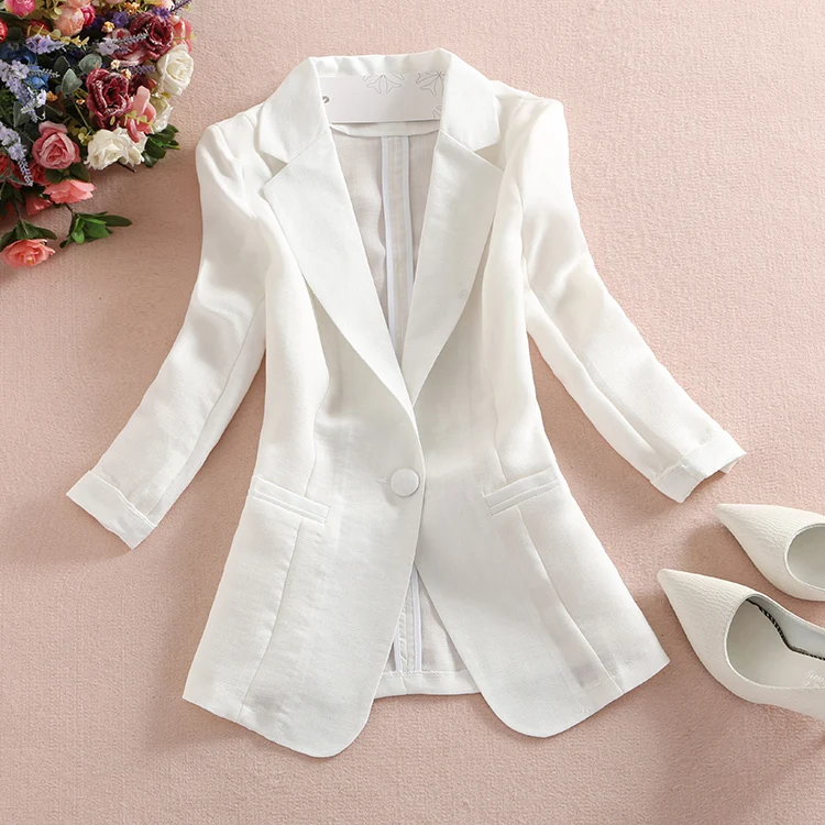 2019 Spring Summer Slim Fit Women Formal Jackets Office Work Notched Ladies Cotton Linen Blazer Coat Plus Size 3XL
2019 Spring Summer Slim Fit Women Formal Jackets Office Work Notched Ladies Cotton Linen Blazer Coat Plus Size 3XL