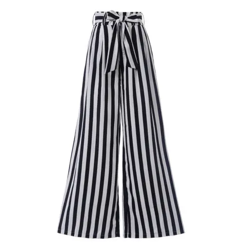 Hot Fashion Women Ladies Summer High Waist Striped Belt Long Pants Casual Wide Leg Trousers Outwear
Hot Fashion Women Ladies Summer High Waist Striped Belt Long Pants Casual Wide Leg Trousers Outwear