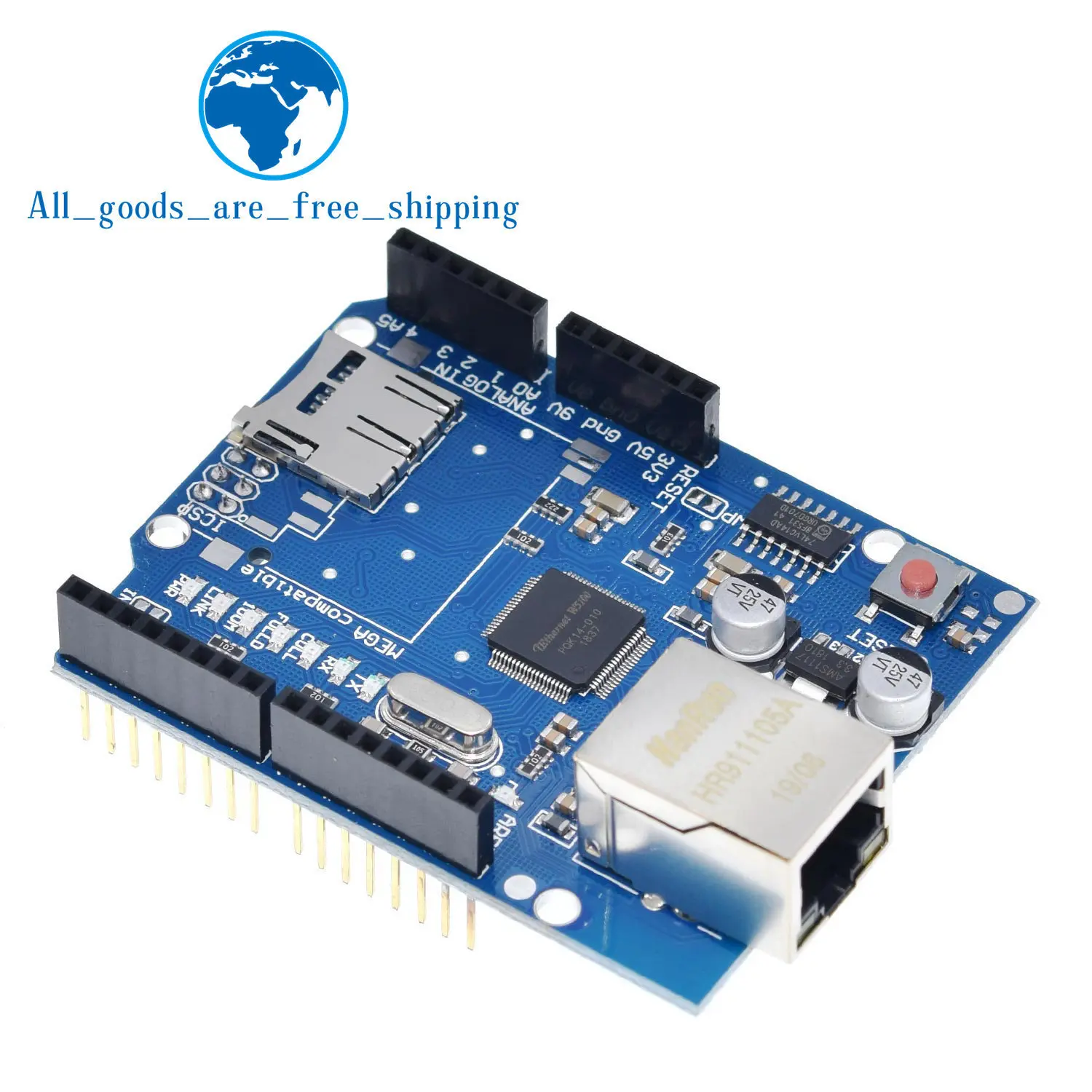 Плата Ethernet W5100 R3 UNO Mega 2560 1280 328 UNR для Arduino | Электронные компоненты и принадлежности