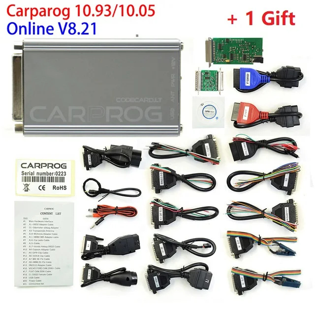 Diagnostic tools Auto repair tool CARPROG V10.05 V10.9 Or V8.21 Online Version programmer 74hc125 chip car prog With 21 Adapters
Diagnostic tools Auto repair tool CARPROG V10.05 V10.9 Or V8.21 Online Version programmer 74hc125 chip car prog With 21 Adapters