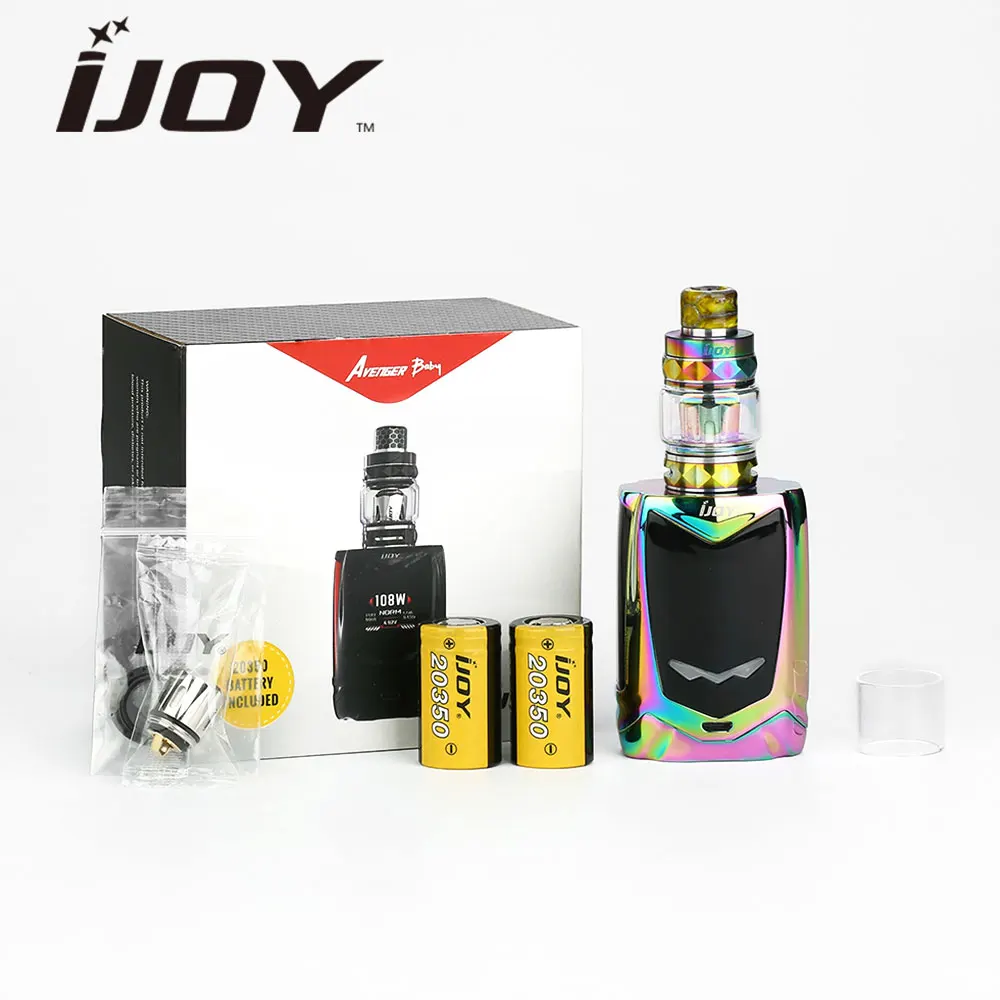 108W IJOY Avenger Baby Voice Control TC Kit with Dual 20350 2800mAh Battery & 4ml IJOY Diamond Baby Tank vs Ijoy Shogun/ Drag 2
108W IJOY Avenger Baby Voice Control TC Kit with Dual 20350 2800mAh Battery & 4ml IJOY Diamond Baby Tank vs Ijoy Shogun/ Drag 2
