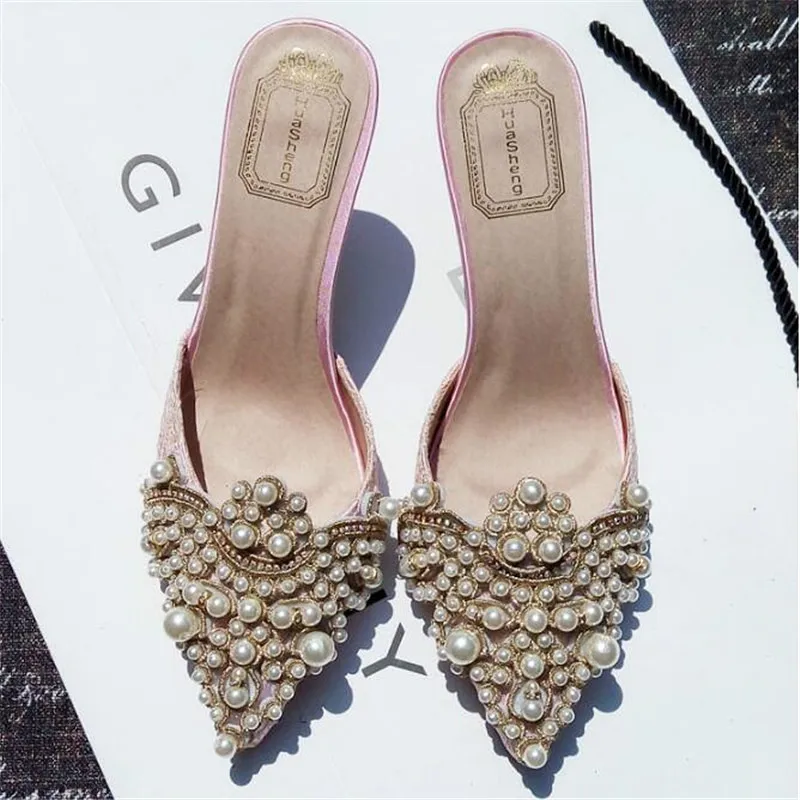 Dropshipping New Brand 2019 Summer Shoes Women Sweet Elegant Pearl Beaded High-heeled Shoes Thin Heels Pointed Toe Women Sandals
Dropshipping New Brand 2019 Summer Shoes Women Sweet Elegant Pearl Beaded High-heeled Shoes Thin Heels Pointed Toe Women Sandals
