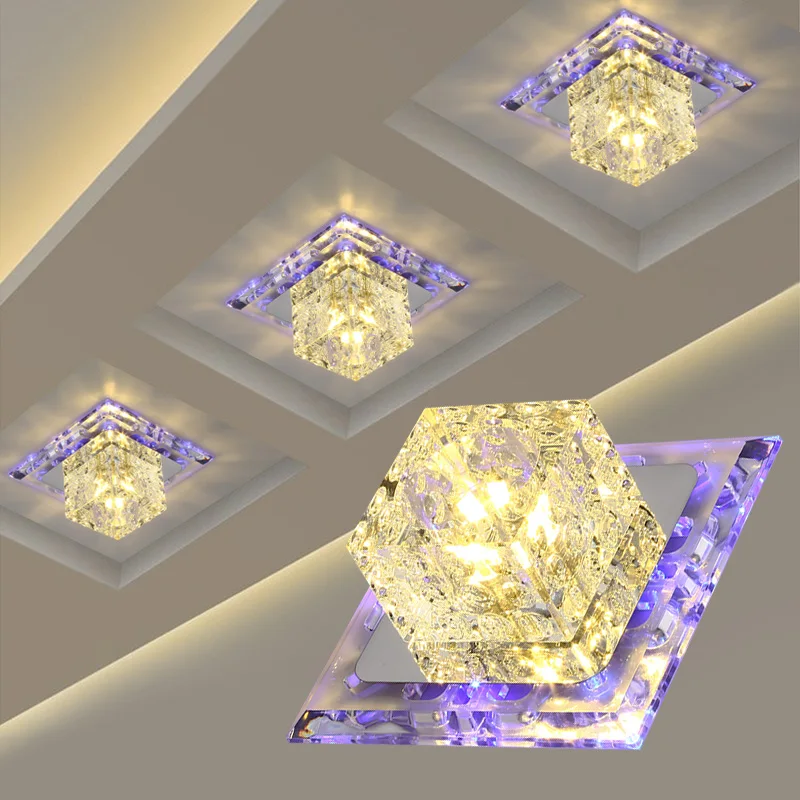 Ceiling Light Simple Modern Square Crystal LED Ceiling Lamp Creative Aisle Lights For Decorative Lighting Flush Mounted LED Lamp
Ceiling Light Simple Modern Square Crystal LED Ceiling Lamp Creative Aisle Lights For Decorative Lighting Flush Mounted LED Lamp