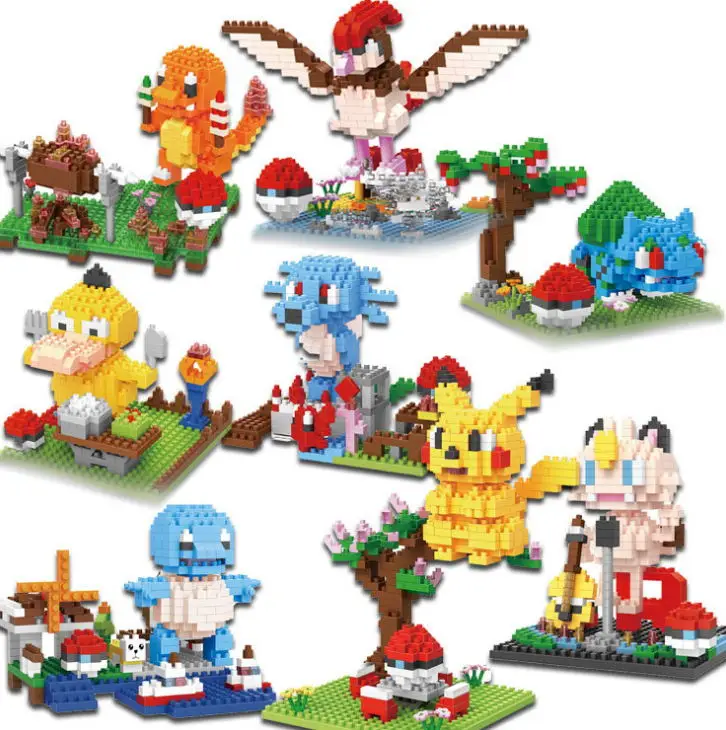 Anime game image scenes nanoblock poke Pikachu Charmander Squirtle Bulbasaur Pidgeotto Meowth Psyduck micro diamond block toys
Anime game image scenes nanoblock poke Pikachu Charmander Squirtle Bulbasaur Pidgeotto Meowth Psyduck micro diamond block toys