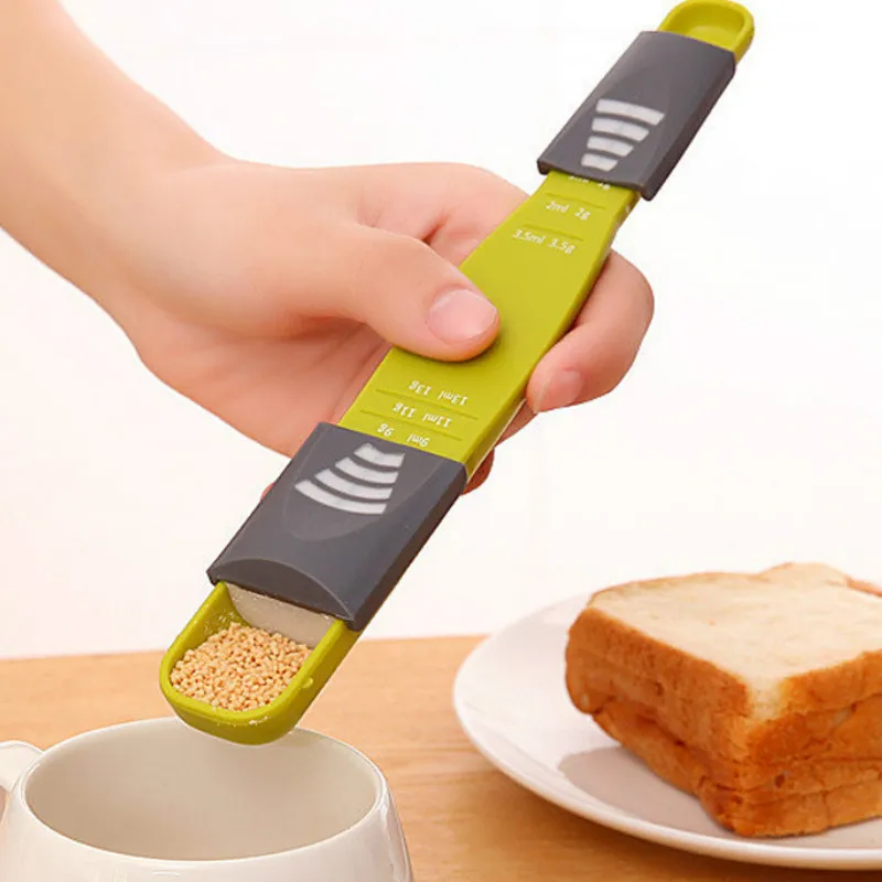 Measure Cup Double End Eight Stalls Adjustable Scale Measuring Spoons Metering Spoon Baking Tool Kitchen Accessories Gadgets
Measure Cup Double End Eight Stalls Adjustable Scale Measuring Spoons Metering Spoon Baking Tool Kitchen Accessories Gadgets