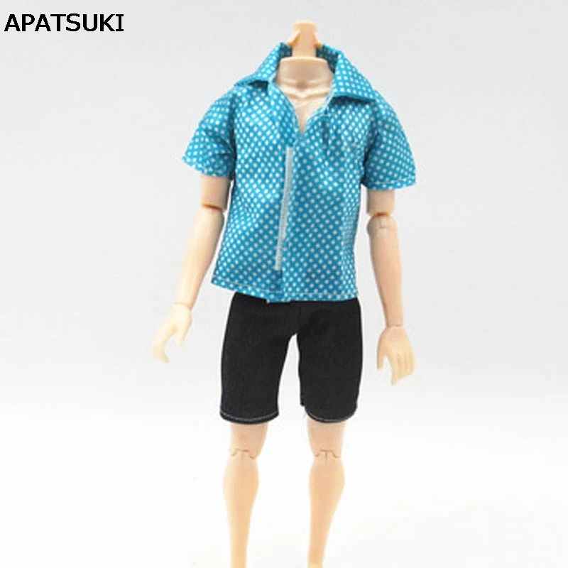 Casual Wear Blue Shirt & Trousers Shorts For Ken Doll Summer Outfits Short Pants Clothes For Barbie Ken Male Doll Accessories
Casual Wear Blue Shirt & Trousers Shorts For Ken Doll Summer Outfits Short Pants Clothes For Barbie Ken Male Doll Accessories