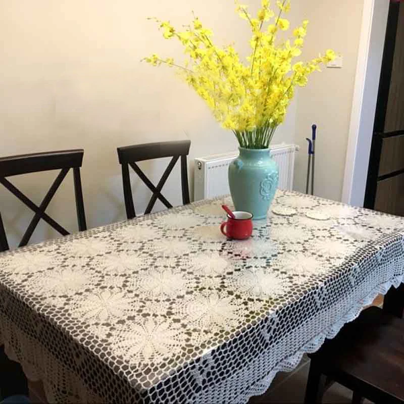 100% Cotton Handmade Crocheted Hollow Out Design Rectangle Tablecloths Washable Wear-Resistant Decorative Covers Cloth for Sofa
100% Cotton Handmade Crocheted Hollow Out Design Rectangle Tablecloths Washable Wear-Resistant Decorative Covers Cloth for Sofa