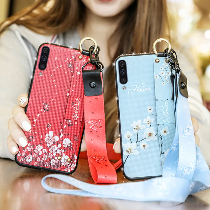 Wrist Strap Soft TPU Case For Samsung Galaxy A10 A20 A30 A50 A70 Cases For Samsung M10 M20 M30 Flower Pattern Phone Holder Case
Wrist Strap Soft TPU Case For Samsung Galaxy A10 A20 A30 A50 A70 Cases For Samsung M10 M20 M30 Flower Pattern Phone Holder Case