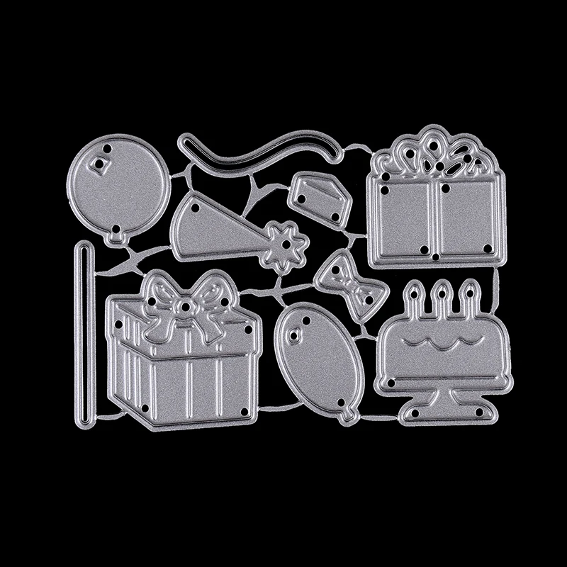 Metal Cake Gift Box Balloons Scrapbooking Paper Craft Card Cut Dies Happy Birthday Party For DIY Scrapbooking Cutting Dies
Metal Cake Gift Box Balloons Scrapbooking Paper Craft Card Cut Dies Happy Birthday Party For DIY Scrapbooking Cutting Dies