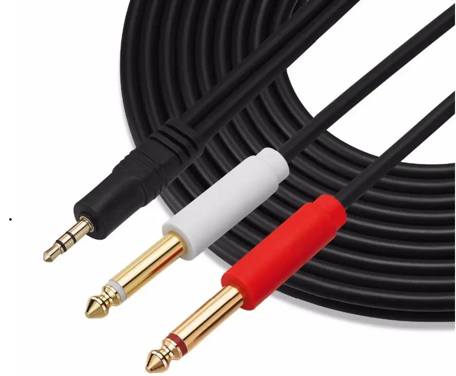 LBSC Gold Plated 3.5 mm TRS to Dual 1/4 inch TS Premium Stereo Breakout Cable for Connecting iPhones, iPods, iPads, Mac, Laptop
LBSC Gold Plated 3.5 mm TRS to Dual 1/4 inch TS Premium Stereo Breakout Cable for Connecting iPhones, iPods, iPads, Mac, Laptop