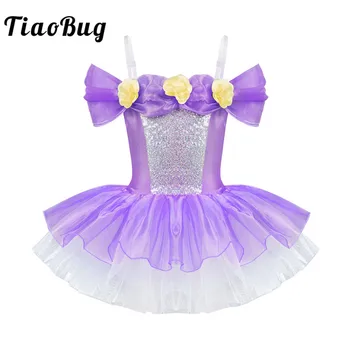 TiaoBug Girls Shiny Adjustable Straps Off Shoulder 3D Flowers Ballet Dress Kids Gymnastics Leotard Ballerina Dance Tutu Dress 
TiaoBug Girls Shiny Adjustable Straps Off Shoulder 3D Flowers Ballet Dress Kids Gymnastics Leotard Ballerina Dance Tutu Dress