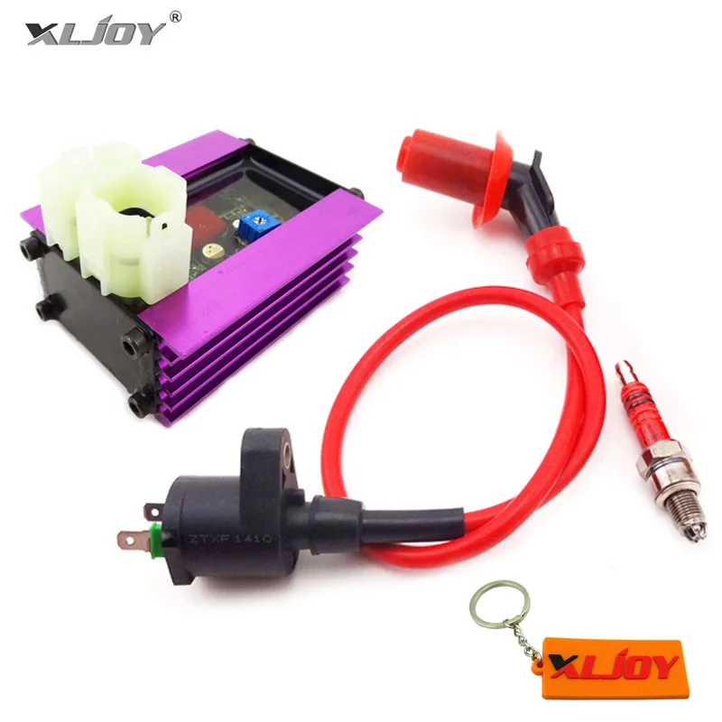 Racing Adjuster AC CDI + GY6 Ignition Coil + 3 Electrode A7TC Spark Plug For GY6 50cc QMB139 125cc 150cc ATV Quad Scooter Moped
Racing Adjuster AC CDI + GY6 Ignition Coil + 3 Electrode A7TC Spark Plug For GY6 50cc QMB139 125cc 150cc ATV Quad Scooter Moped