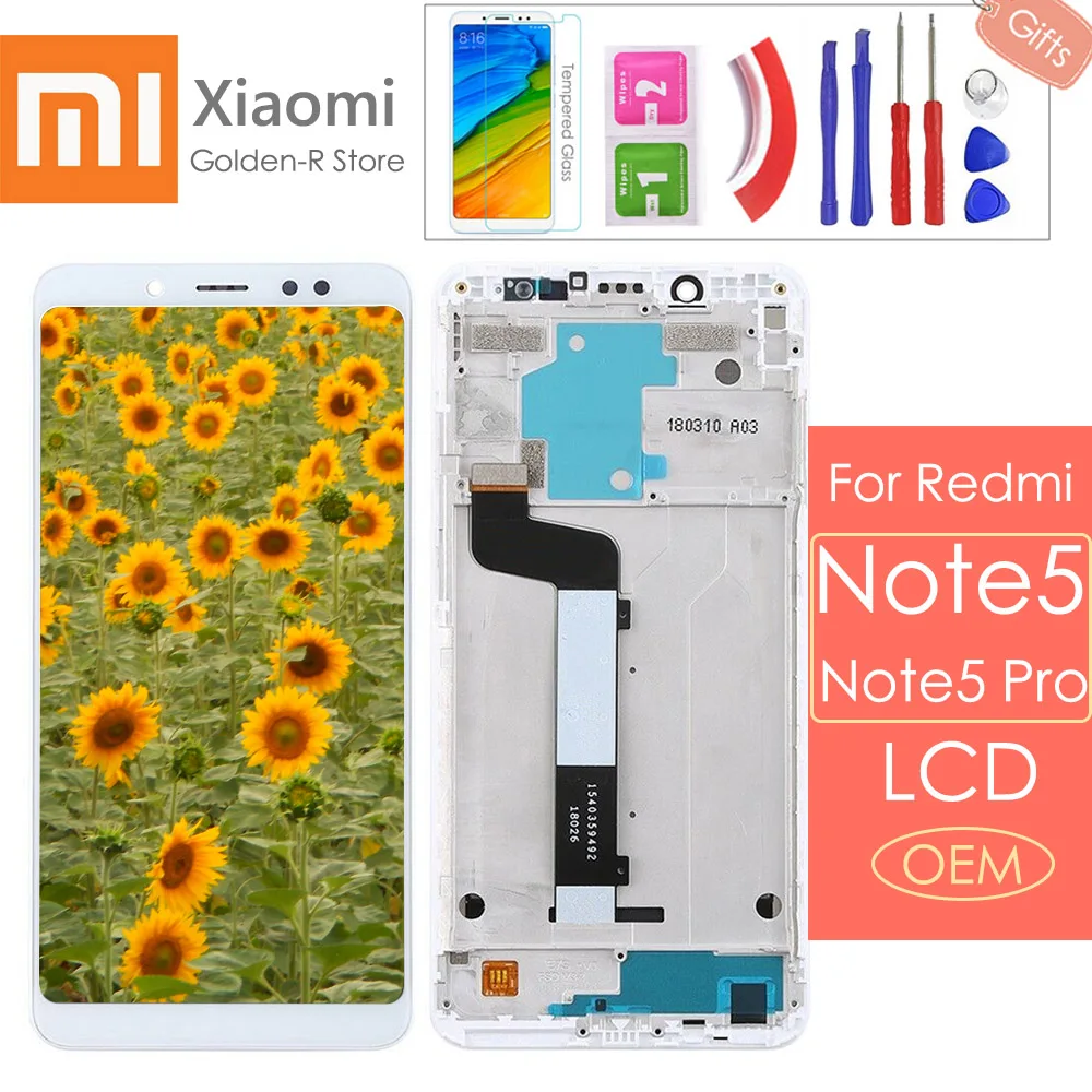 5.99" AAA Quality LCD+Frame For Xiaomi Redmi Note 5 Pro LCD Display Screen Replacement For Redmi Note 5 LCD 10-Touch +Gifts
5.99" AAA Quality LCD+Frame For Xiaomi Redmi Note 5 Pro LCD Display Screen Replacement For Redmi Note 5 LCD 10-Touch +Gifts