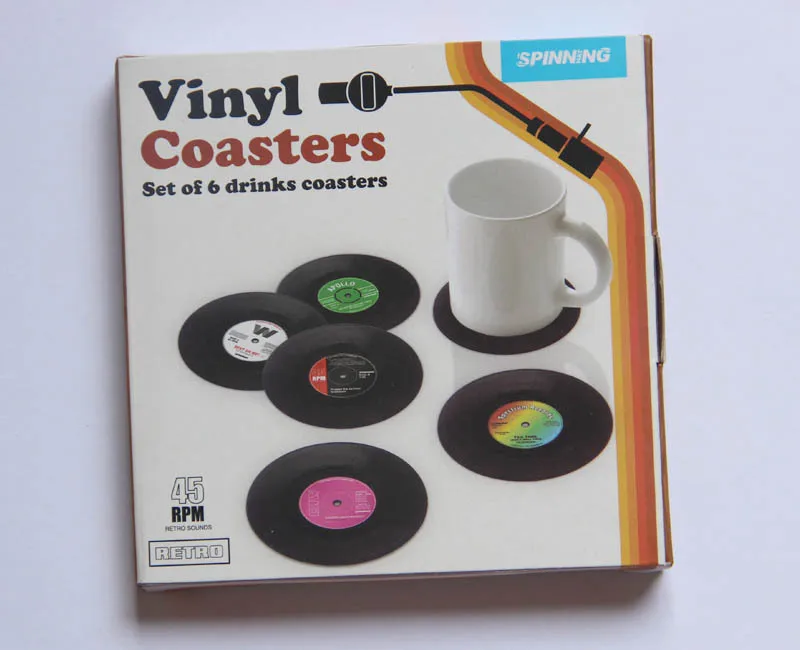 6 Pcs/ set Home Table Cup Mat Creative Decor Coffee Drink Placemat Spinning Retro Vinyl CD Record Drinks Coasters
6 Pcs/ set Home Table Cup Mat Creative Decor Coffee Drink Placemat Spinning Retro Vinyl CD Record Drinks Coasters