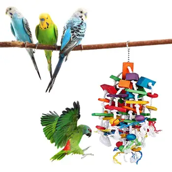 Colored Wooden Block Toys Parrot Bite Toy Medium Parrots Big Bird Chew Swing Pets Toys Bird Supplies 25X50cm
Colored Wooden Block Toys Parrot Bite Toy Medium Parrots Big Bird Chew Swing Pets Toys Bird Supplies 25X50cm